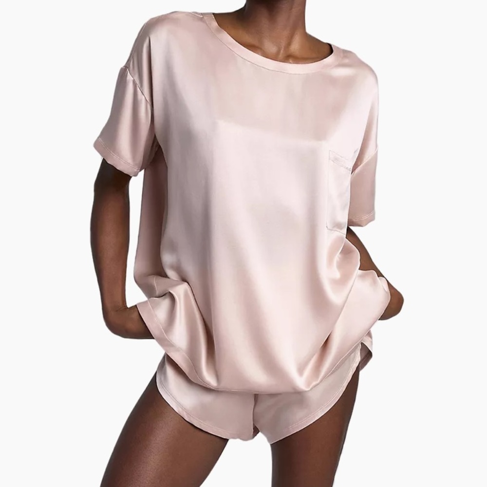 Lunya Women’s Washable Silk Tee Set - M